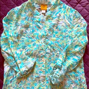 Turquoise Ruby Rd. Blouse